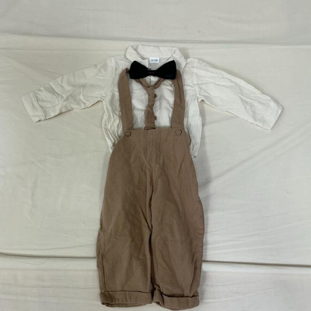 Baby Boy Formal Suspender Outfit Set | Size 9–12 Months‎